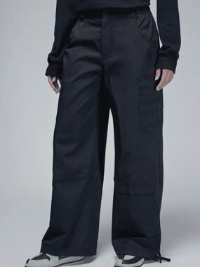 Nike Air Jordan Chicago Cargo Pants Black Wide Leg Gorpcore Streetwear Size XS